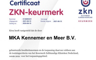 ZKN keurmerk behaald!